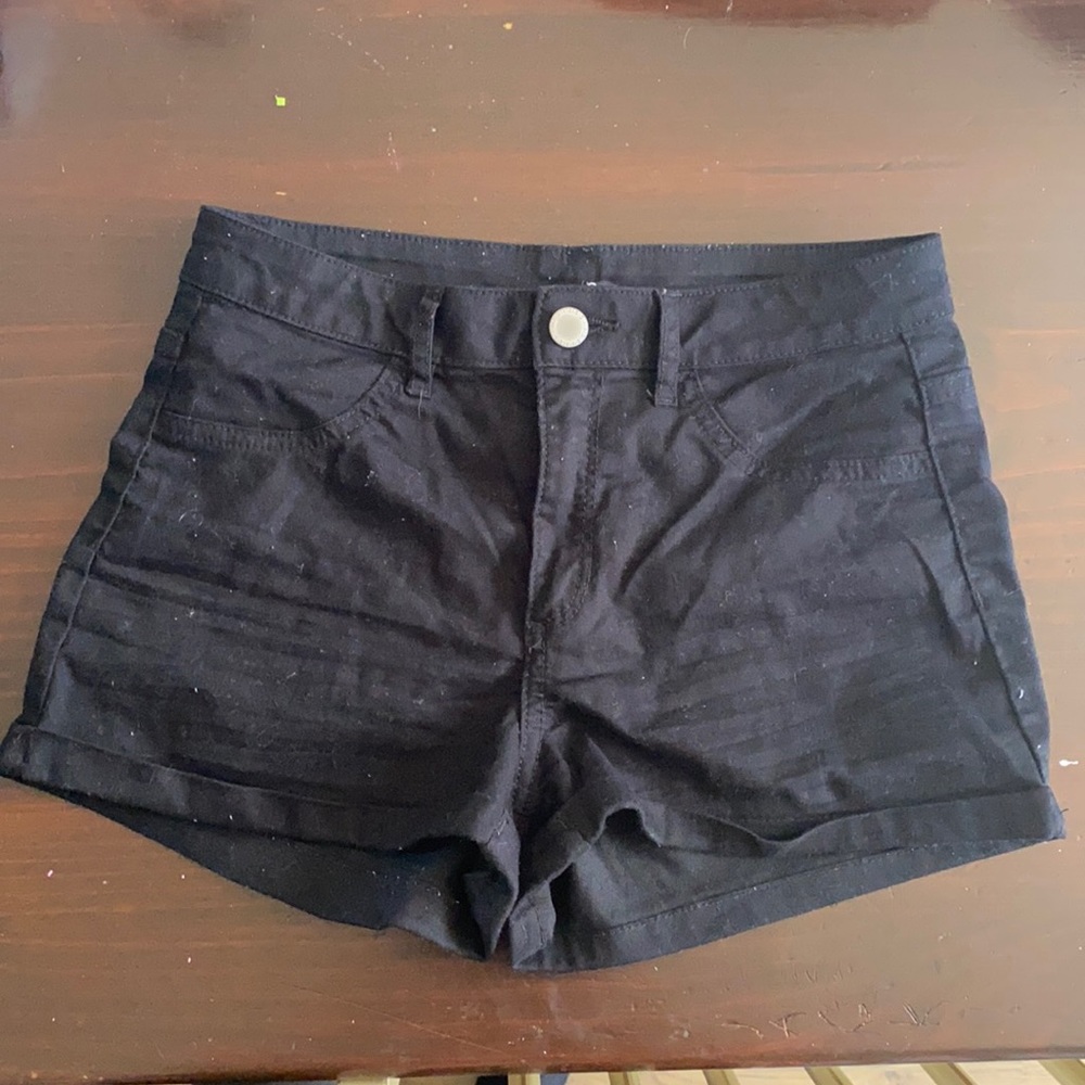Black Jean shorts